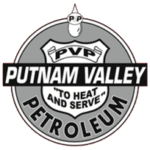 A black and white logo of putnam valley petroleum.